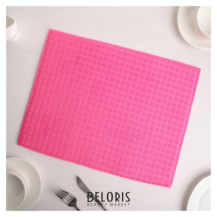 

Коврик для сушки посуды 30×40 см, микрофибра, цвет розовый