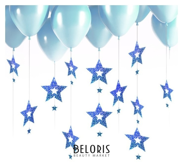 

Гирлянда на шар «Звёзды», набор 100 шт., цвет синий