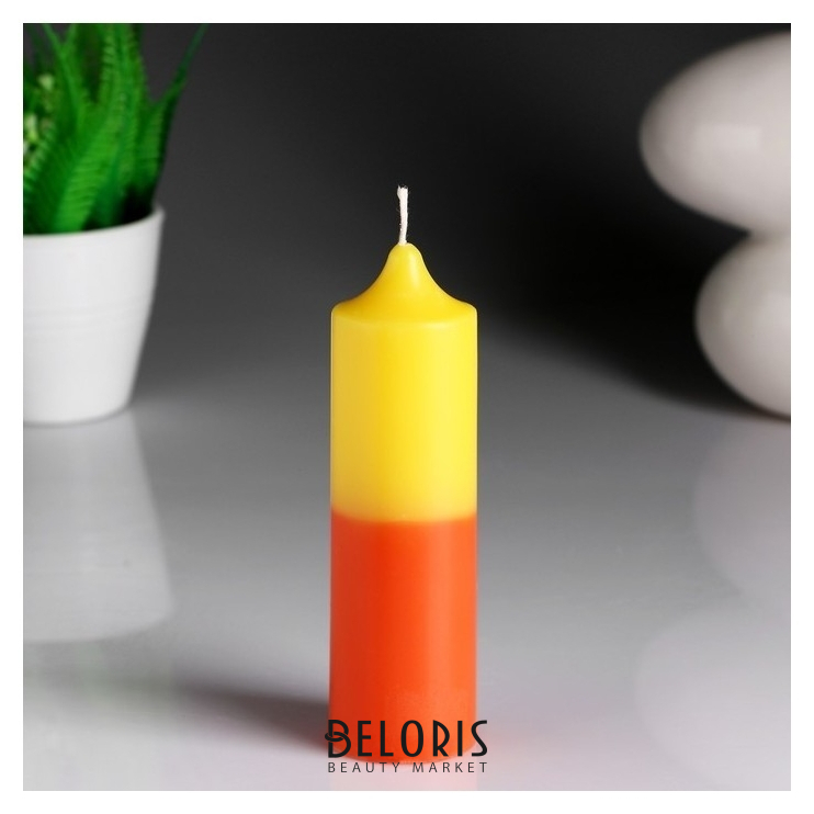 

Свеча-цилиндр ароматическая Лимон-апельсин 4×13,5 см