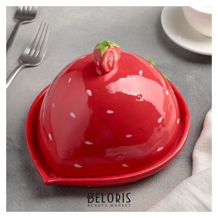 

Блюдо с крышкой «Клубника», 21×17 см