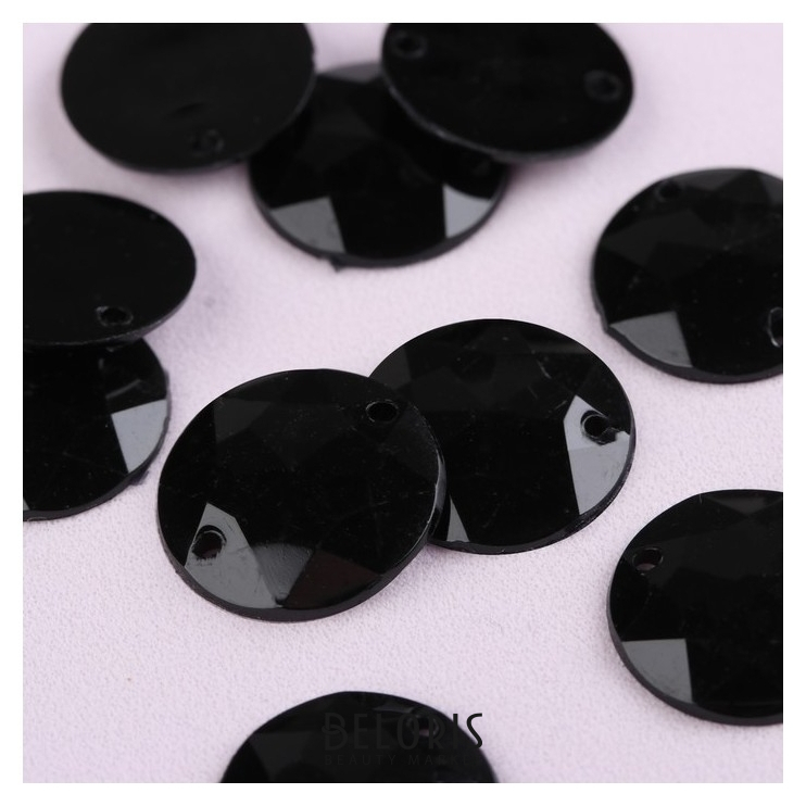 

Стразы пришивные «Круг», D = 14 мм, 20 шт, цвет чёрный