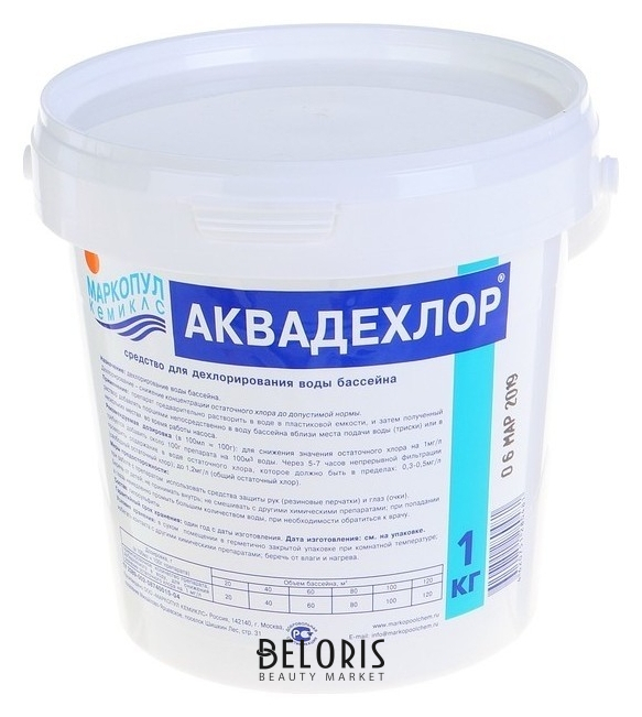 

Средство для дехлорирования воды "Аквадехлор", ведро, 1 кг