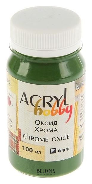 

Краска акриловая Matt 100 мл таир Acryl Hobby матовый 0301044 окись хрома