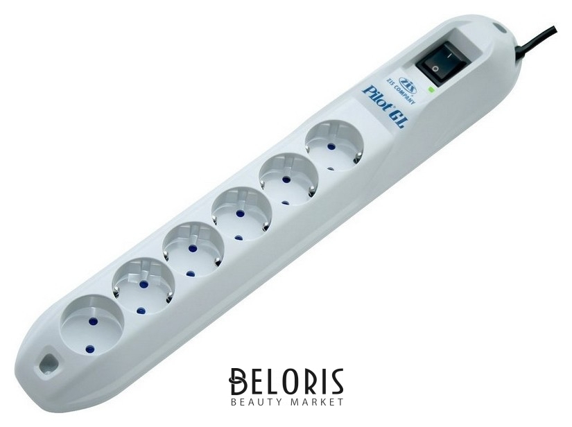 

Сетевой фильтр Pilot-gl (6/10м/10а/1180дж/белый