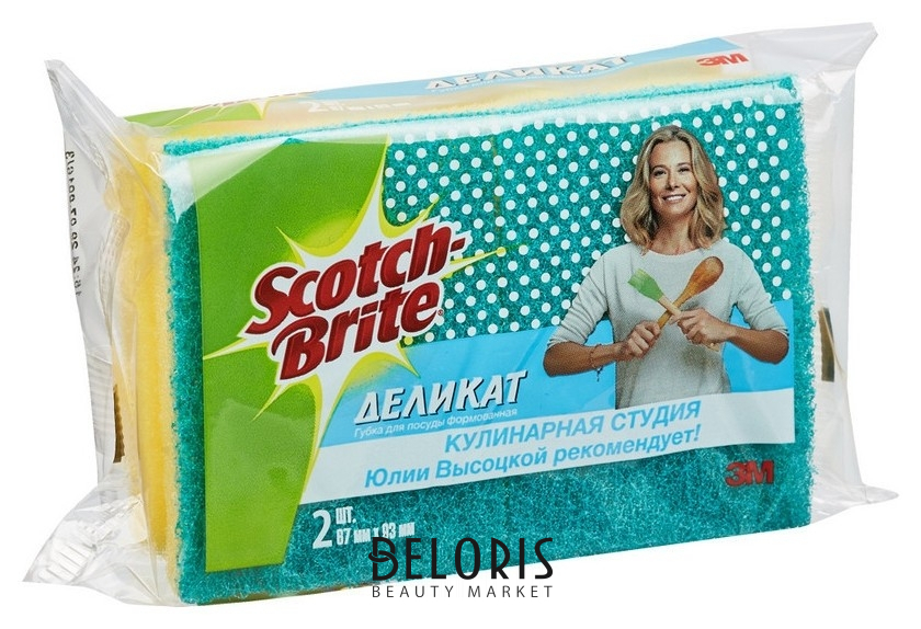 

Губки абразивная 3М Scotch-brite для деликат. чистки с выемкой 2шт