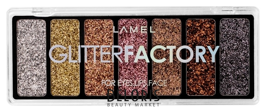 

Палетка глиттеров для макияжа глаз GlitterFactory, Тон 01