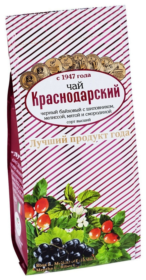 

Чай "Краснодарский" черный с шиповником, мелиссой, мятой и смородиной